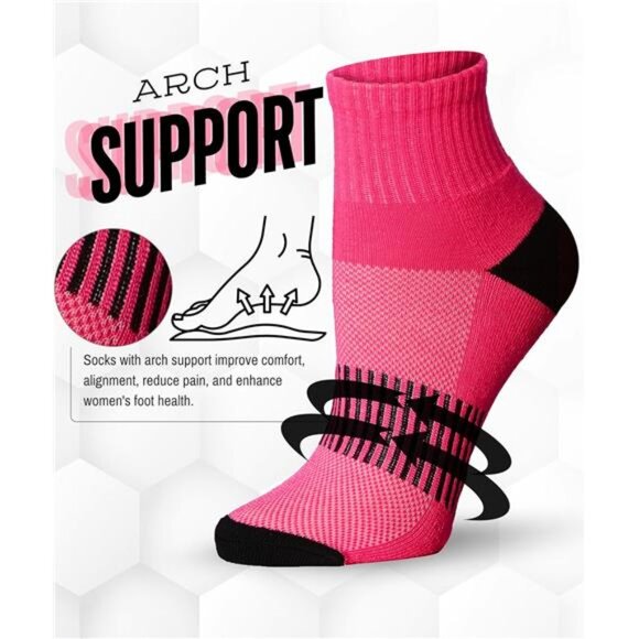 Women's 12-Pairs Running & Athletic Sports Performance Ankle/Quarter Socks - Picture 3 of 7